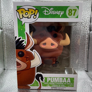 Funko POP! Disney The Lion King Pumbaa #87 Vinyl Figure DAMAGED BOX SEE PICS FRENLY BRICKS - Open 7 Days