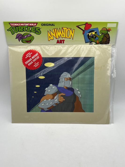 Teenage Mutant Ninja Turtles, Animation Production Cel MWS (1991) W/COA Shredder FRENLY BRICKS - Open 7 Days