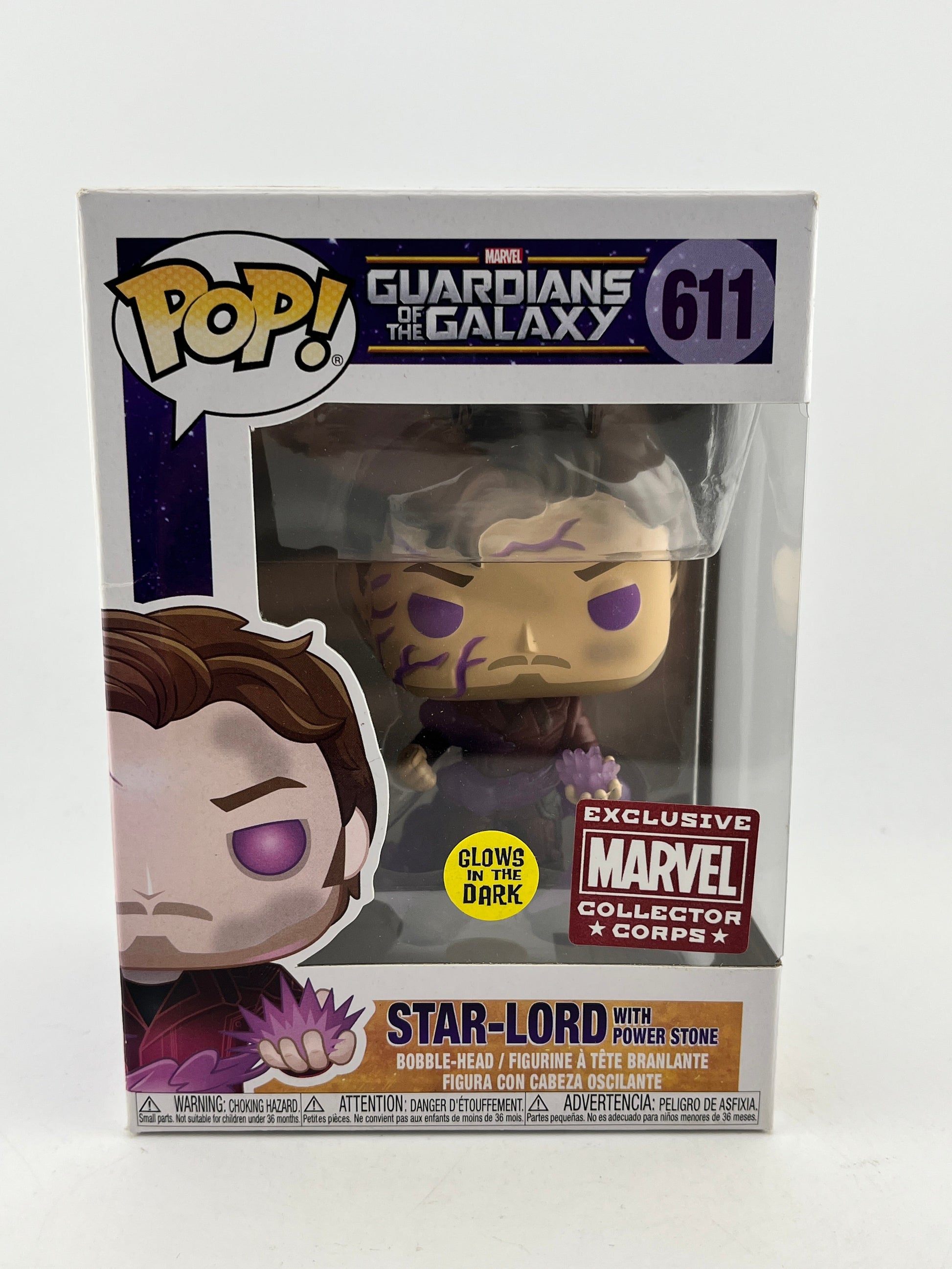 Funko POP! Marvel Guardians Of The Galaxy - Star Lord With Power Stone #611 - Exclusive FRENLY BRICKS - Open 7 Days