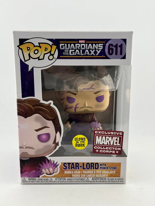 Funko POP! Marvel Guardians Of The Galaxy - Star Lord With Power Stone #611 - Exclusive FRENLY BRICKS - Open 7 Days