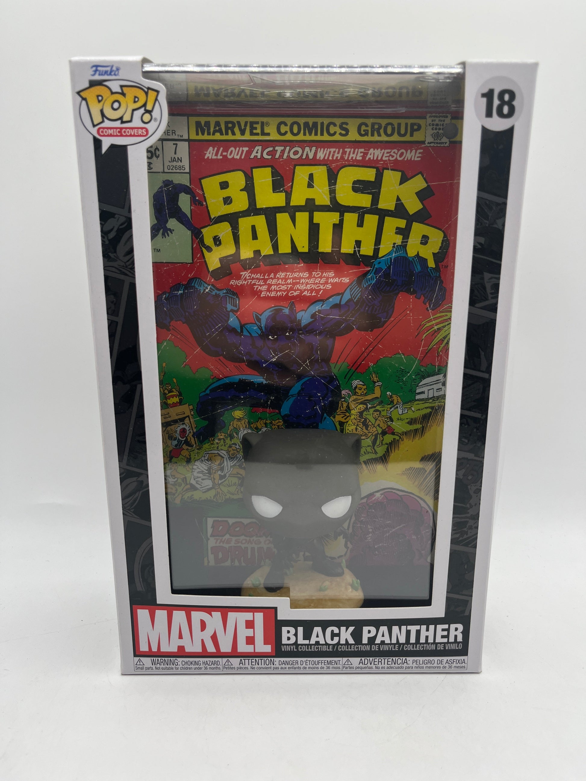 Funko Pop! Comic Book Cover with Case Marvel Black Panther 18 +combinedshipping FRENLY BRICKS - Open 7 Days