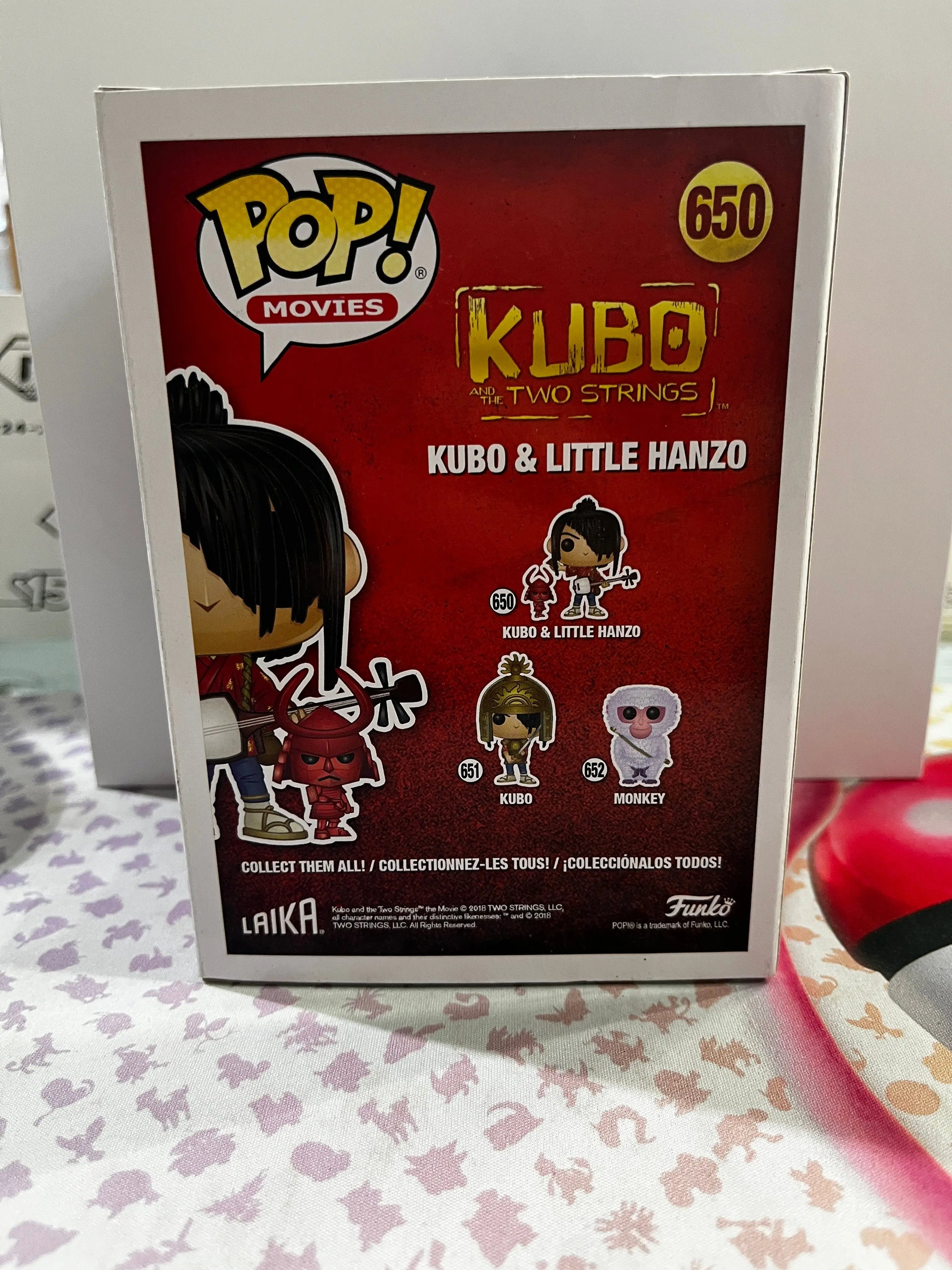 Funko Pop Vinyl Movies Kubo and the Two Strings Kubo & Little Hanzo #650 FRENLY BRICKS - Open 7 Days