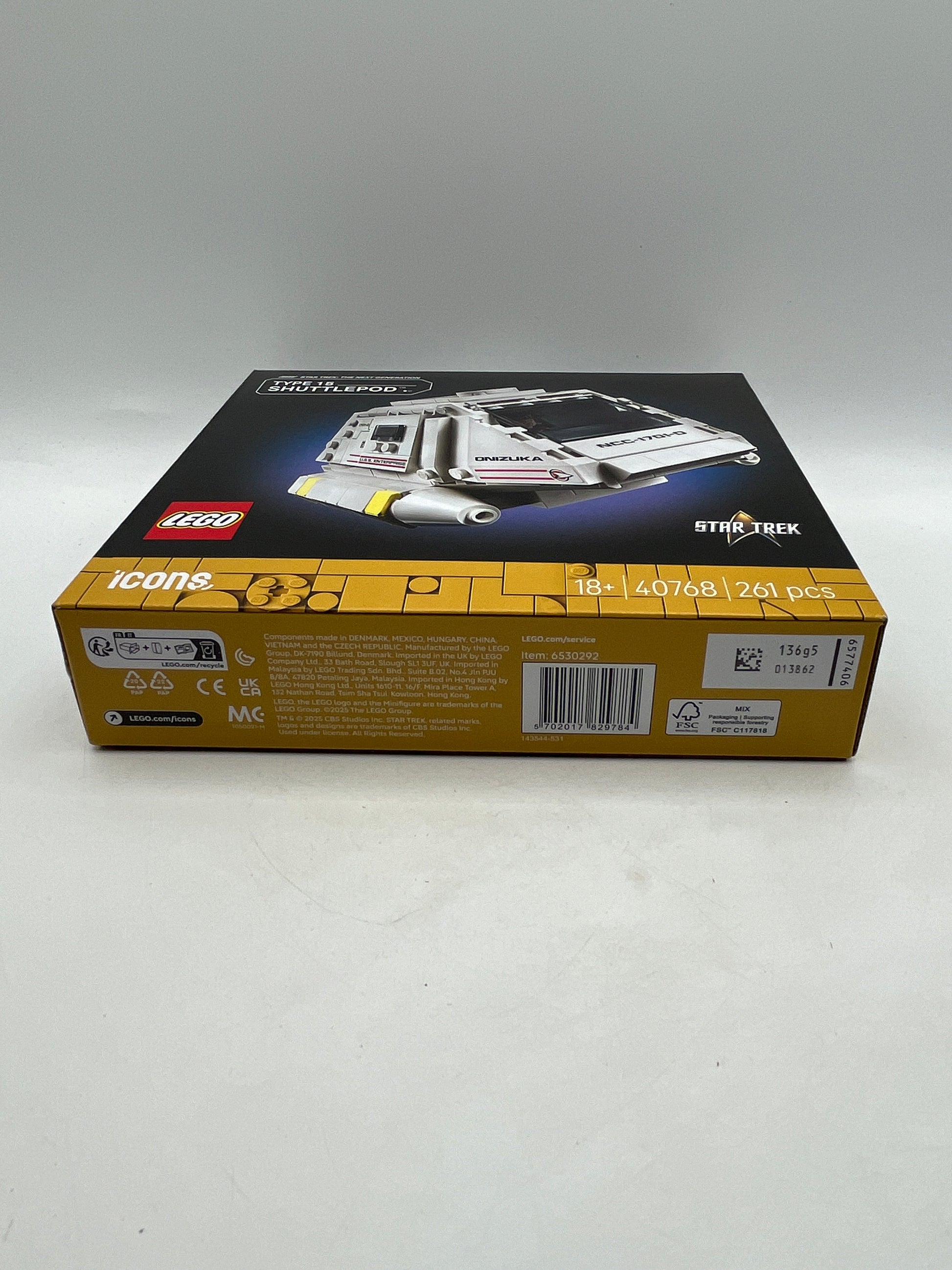 LEGO Icons 40768 Star Trek: Type-15 Shuttlepod – New & Sealed Gift With Purchase FRENLY BRICKS - Open 7 Days