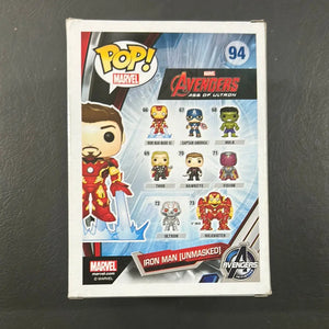 Pop Vinyl Marvel #94 Iron Man [Unmaked] FRENLY BRICKS - Open 7 Days