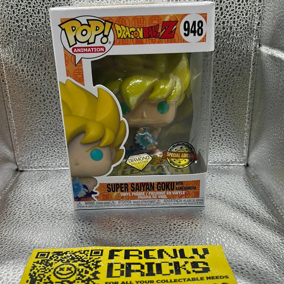 Pop Vinyl Dragon Ball Z 948 Super Saiyan Goku With Kamehameha FRENLY BRICKS - Open 7 Days