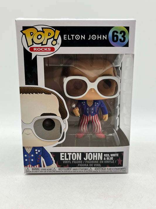 Funko POP! Rocks - Elton John - Elton John Red, White & Blue #63 - Vinyl Collectable