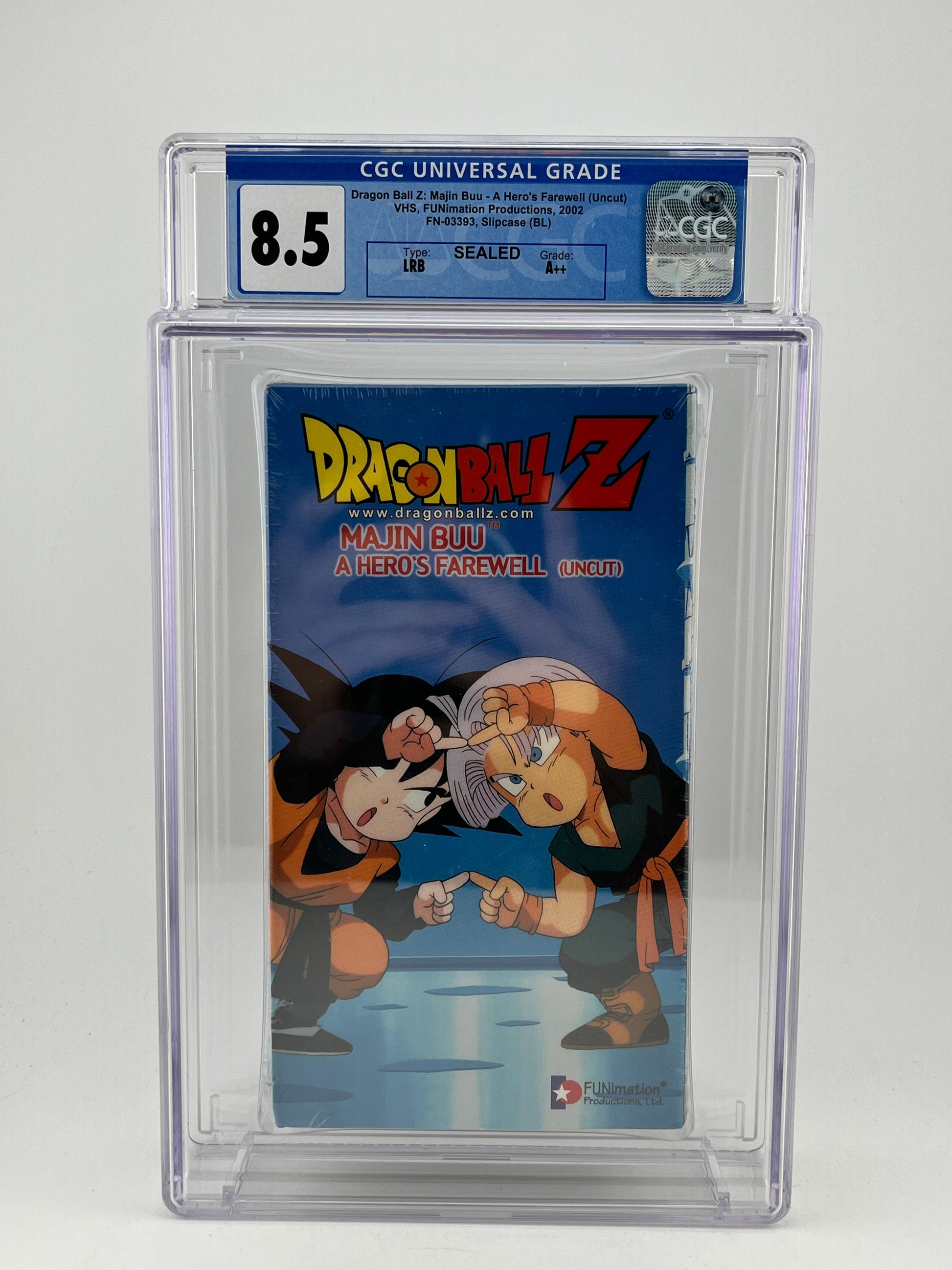 CGC Universal Grade - Dragon Ball Z: Majin Buu - A Hero’s Farewell VHS - 8.5 Grade - Sealed FRENLY BRICKS - Open 7 Days