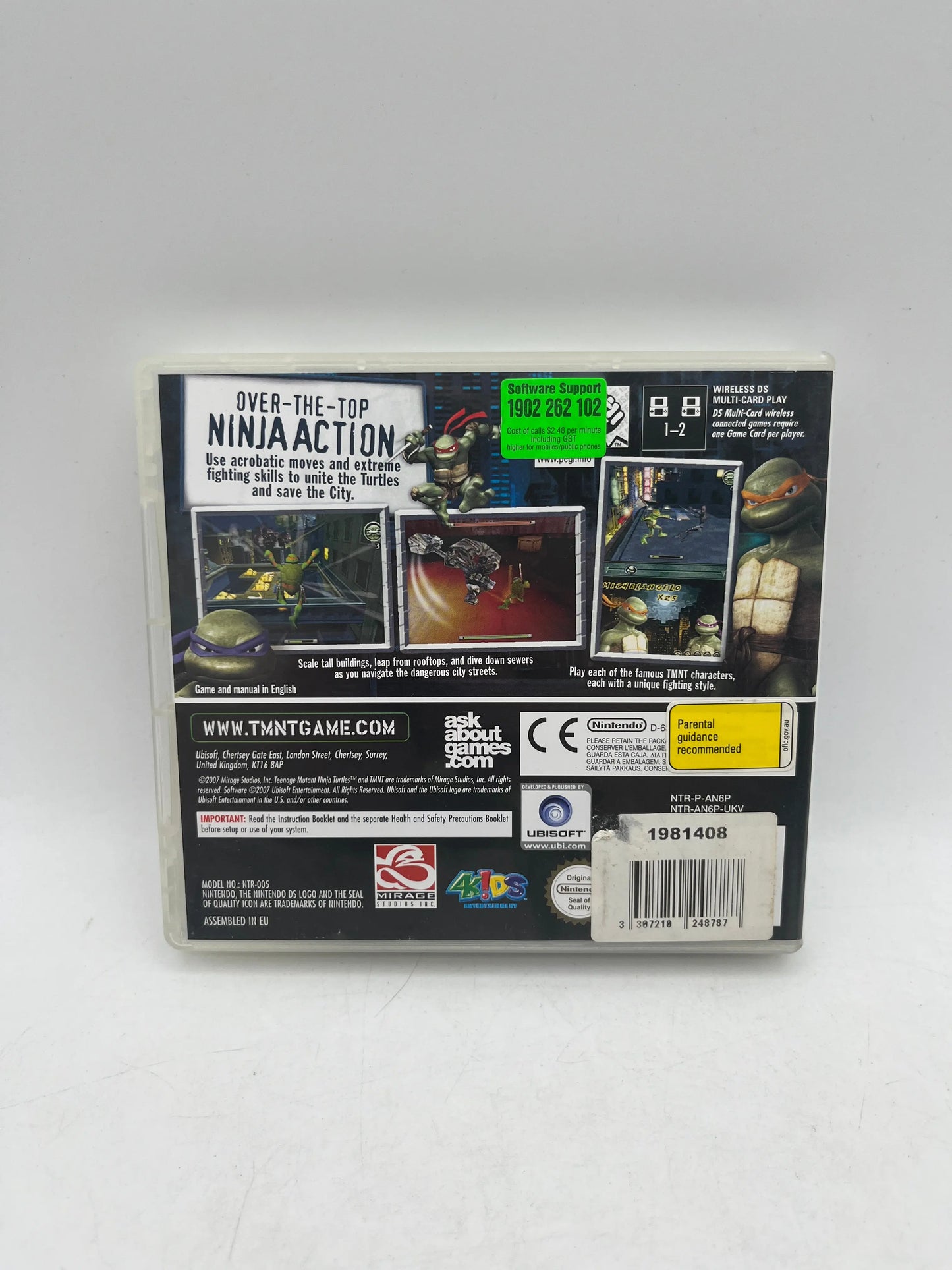 TMNT Teenage Mutant Ninja Turtles Nintendo DS 2007 Complete FRENLY BRICKS - Open 7 Days
