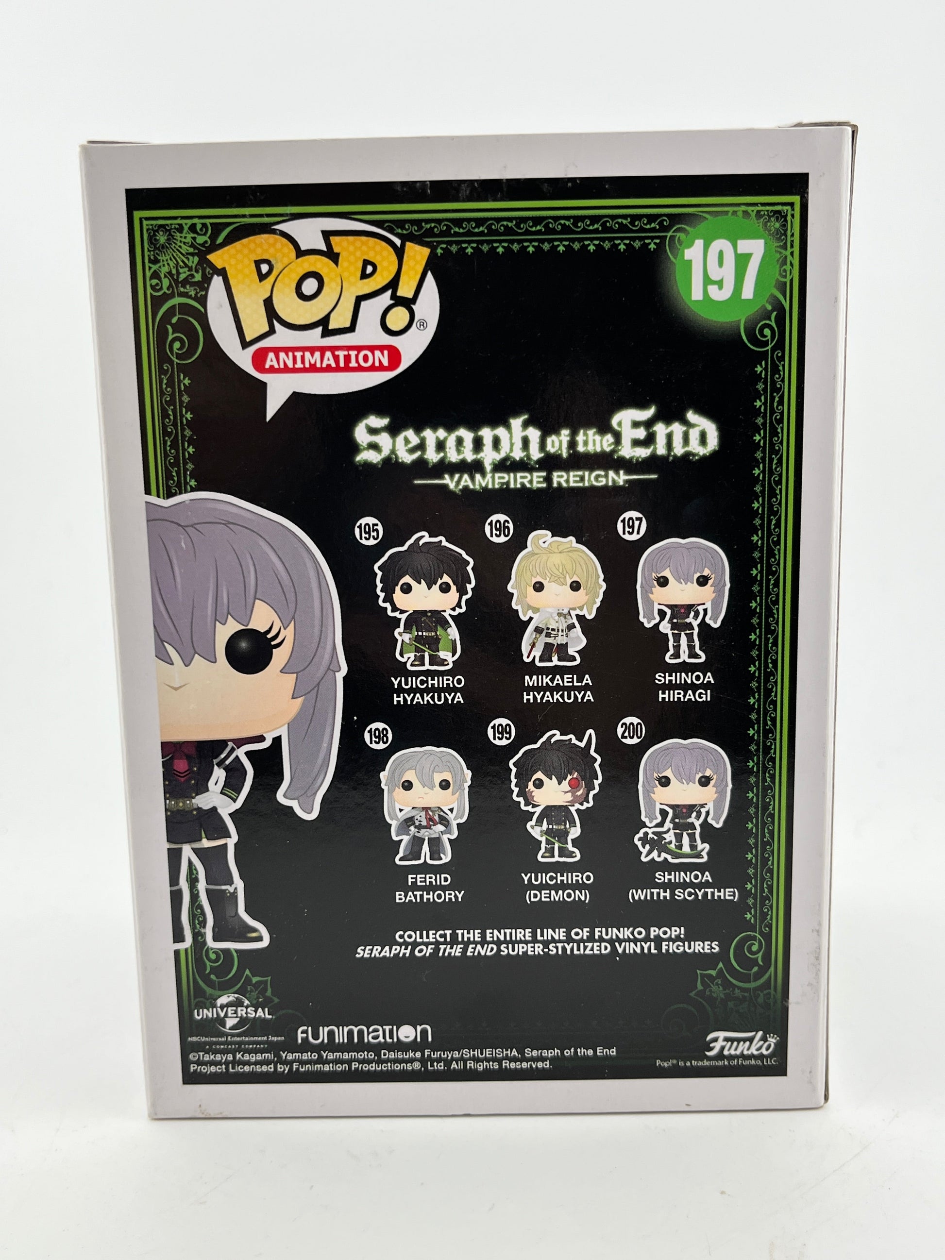 Funko POP! Seraph Of The End - Shinoa Hiragi #197 - Vinyl Collectable FRENLY BRICKS - Open 7 Days