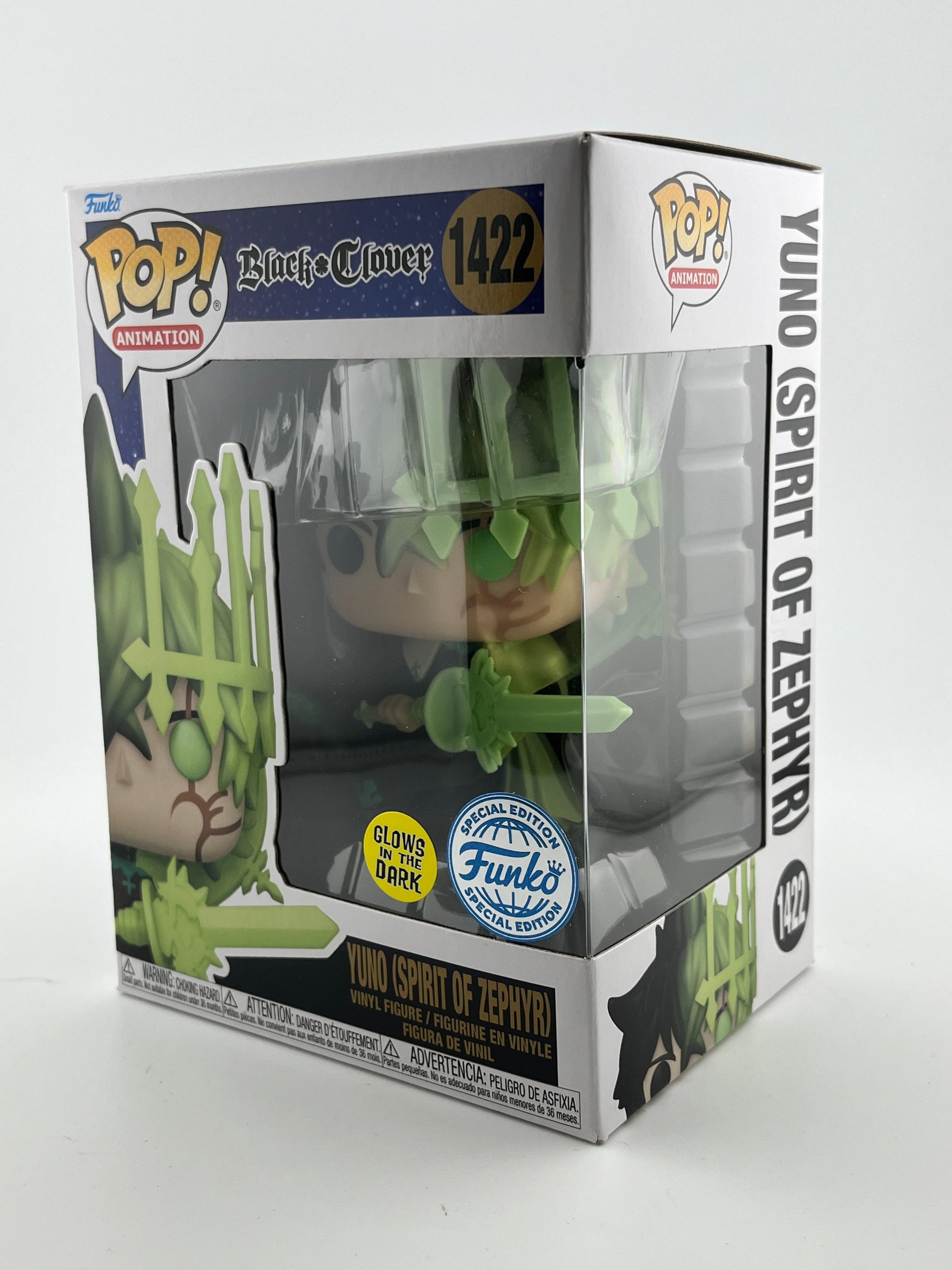 Funko POP! Animation Black Clover - Yuno (Sprit Of Zephyr) #1422 - Glow Special Edition FRENLY BRICKS - Open 7 Days