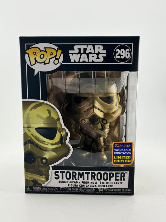Funko POP! Star Wars - Stormtrooper #296 - 2021 Convention Limited Edition FRENLY BRICKS - Open 7 Days