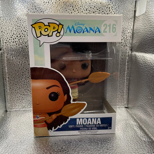 Pop! Funko 10cm Vinyl Figurine Moana Moana w/ Oar #216 Collectable FRENLY BRICKS - Open 7 Days