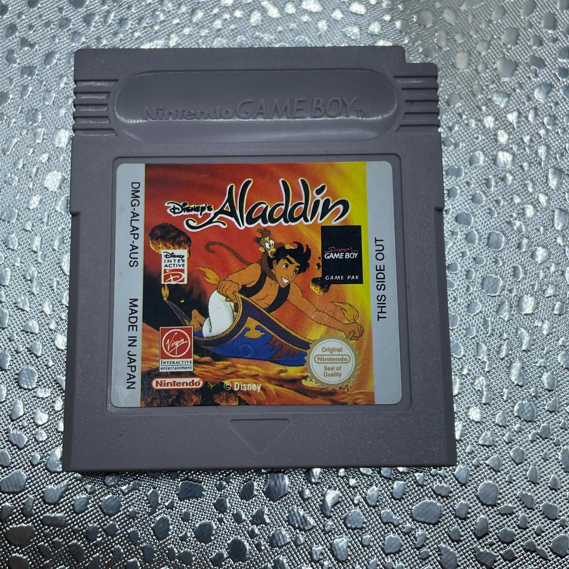 Disney Aladdin Nintendo Gameboy Game Used Tested & Working PAL FRENLY BRICKS - Open 7 Days