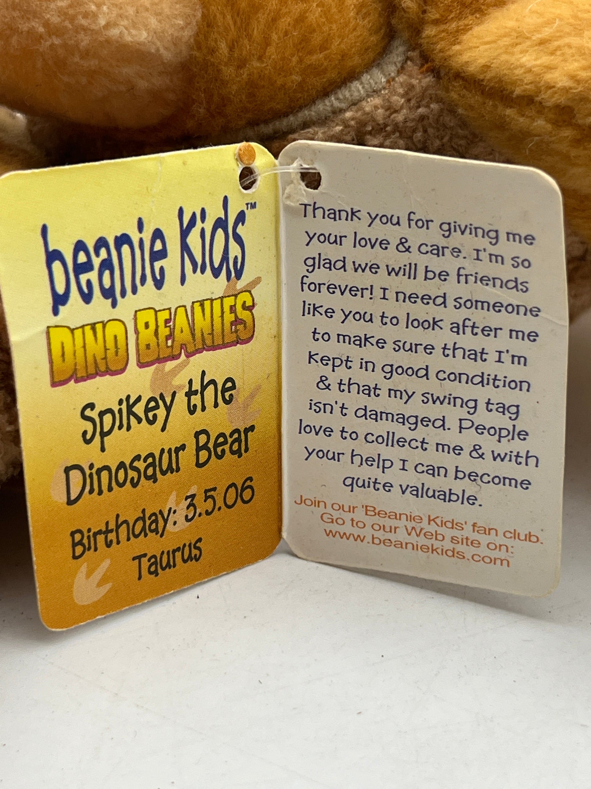 Skansen Beanie Kids Spikey The Dinosaur Bear Bk 538 Tag FRENLY BRICKS - Open 7 Days