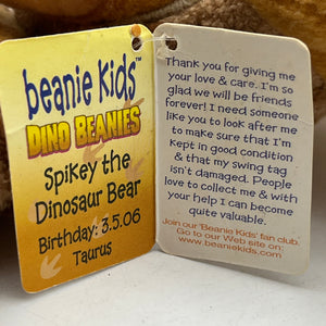 Skansen Beanie Kids Spikey The Dinosaur Bear Bk 538 Tag FRENLY BRICKS - Open 7 Days