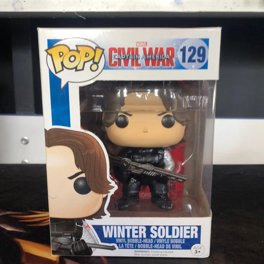 Marvel Funko Pop - Winter Soldier - Captain America: Civil War - No. 129 - FRENLY BRICKS - Open 7 Days