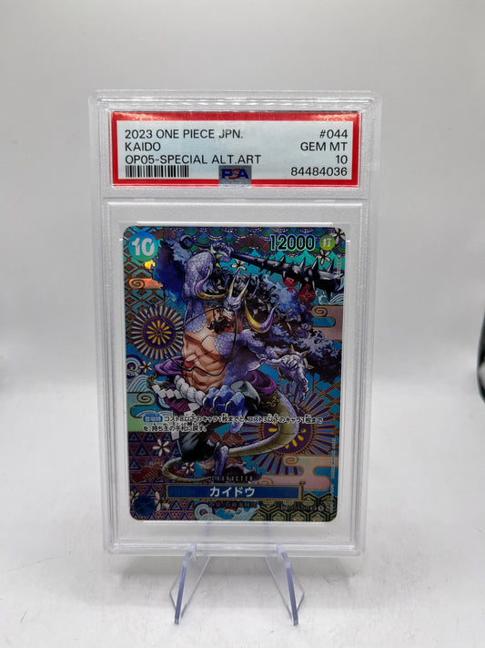 PSA 10 Kaido SP OP05 Special Art OP04-44 One Piece JPN. - Awakening Of The New Era FRENLY BRICKS - Open 7 Days