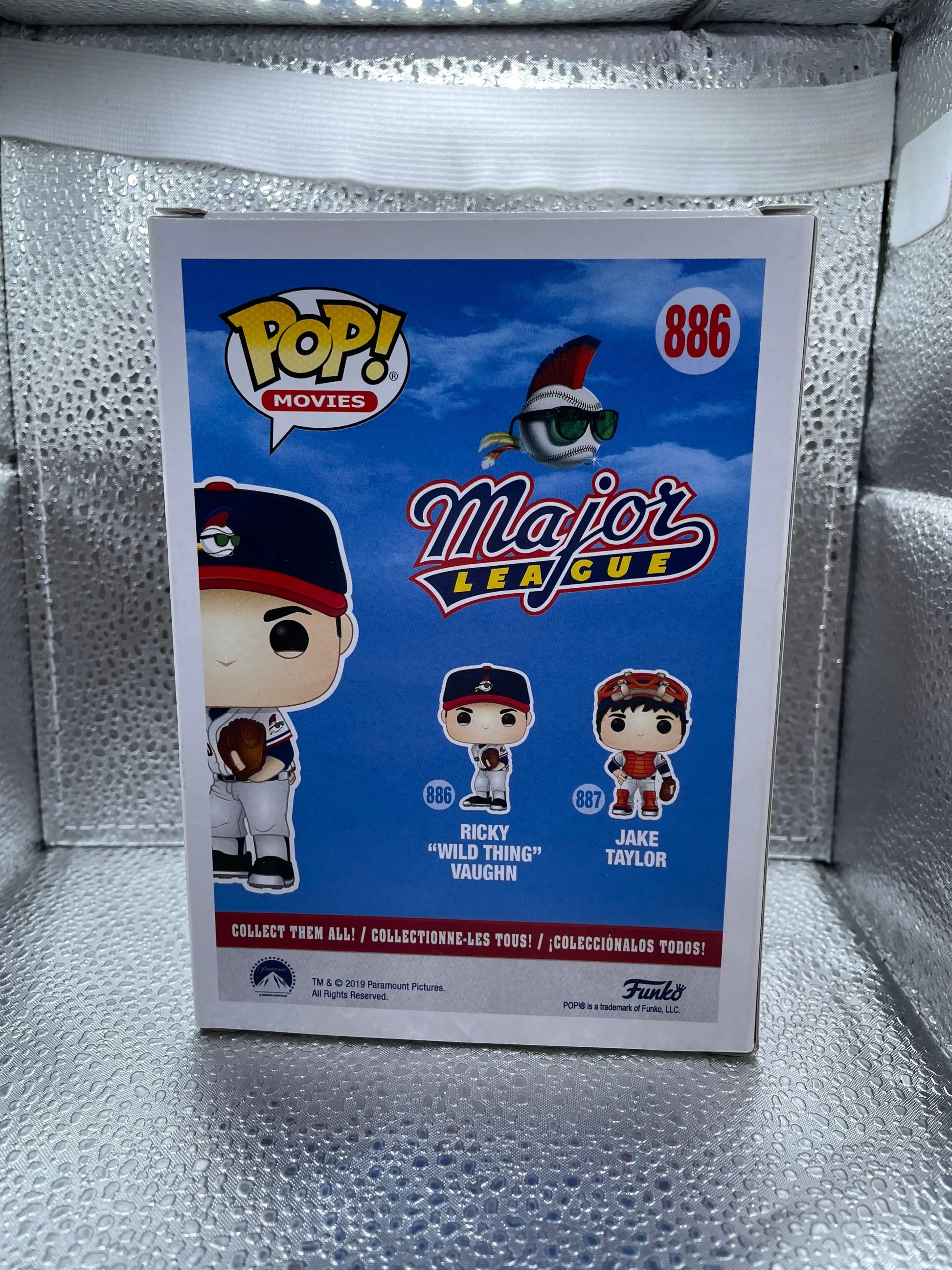 Funko Pop MOVIES #886 MAJOR LEAGUE Ricky "Wild Thing" Vaughn NEW FRENLY BRICKS - Open 7 Days