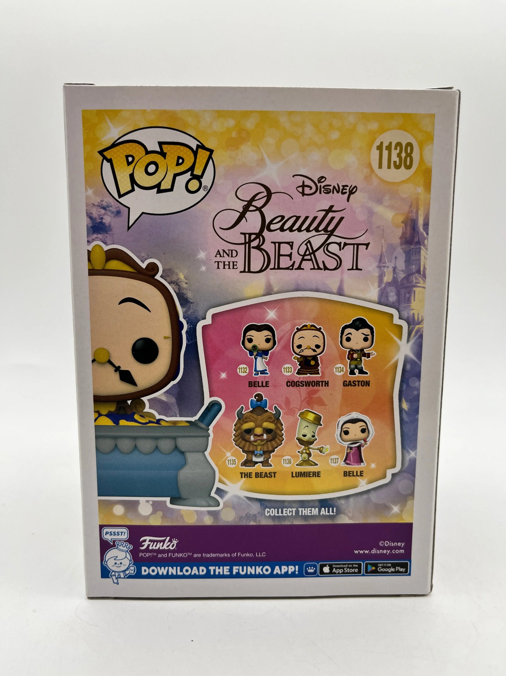 Funko POP! Disney Beauty and the Beast Cogsworth #1138 - 30th Anniversary Edition FRENLY BRICKS - Open 7 Days