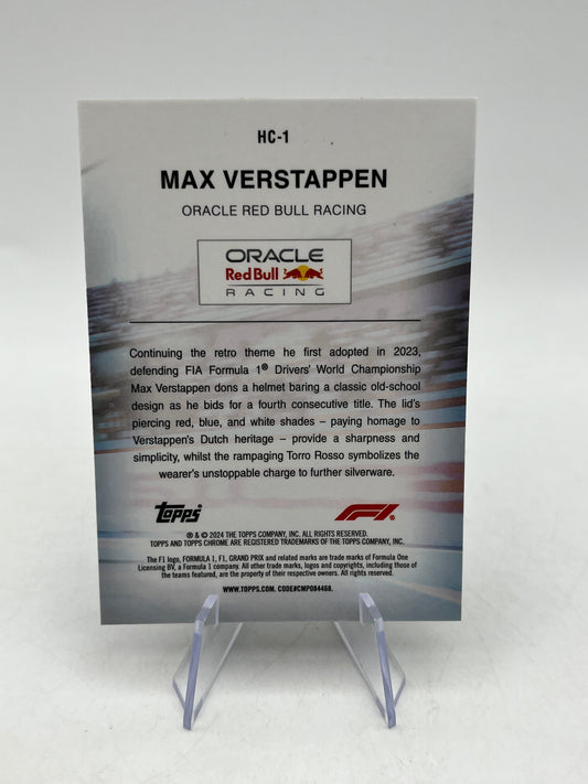 2024 Topps Chrome Formula 1 F1 Max Verstappen Helmet Collection #HC-1 FRENLY BRICKS - Open 7 Days