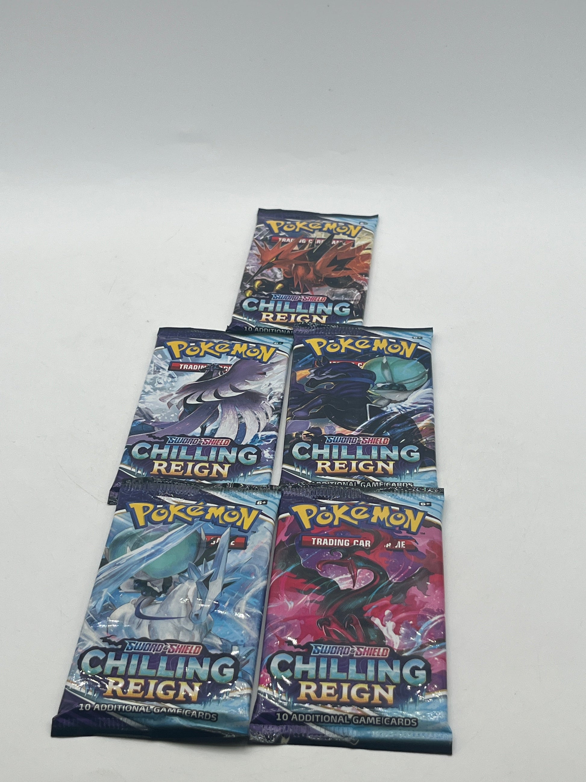 Pokemon TCG - Sword & Shield Chilling Reign  Booster Pack X5 - Art Set Sealed FRENLY BRICKS - Open 7 Days