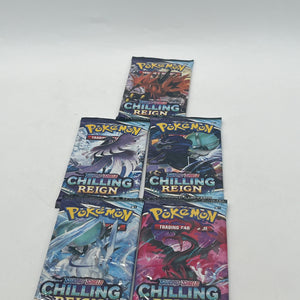 Pokemon TCG - Sword & Shield Chilling Reign  Booster Pack X5 - Art Set Sealed FRENLY BRICKS - Open 7 Days