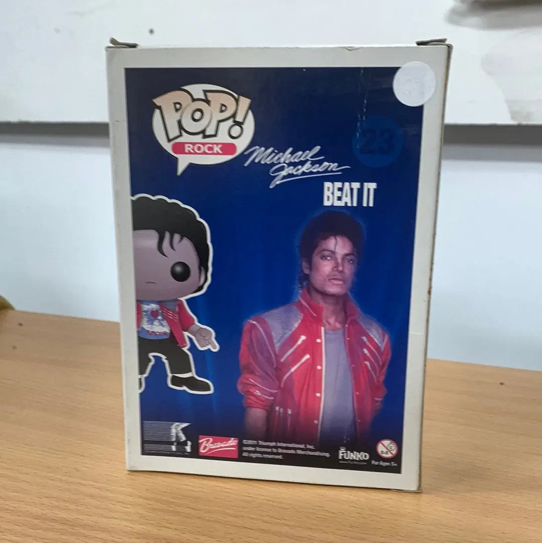 Funko Pop Rock Michael Jackson OG Beat It RARE AUTHENTIC Vaulted Common 23 FRENLY BRICKS - Open 7 Days