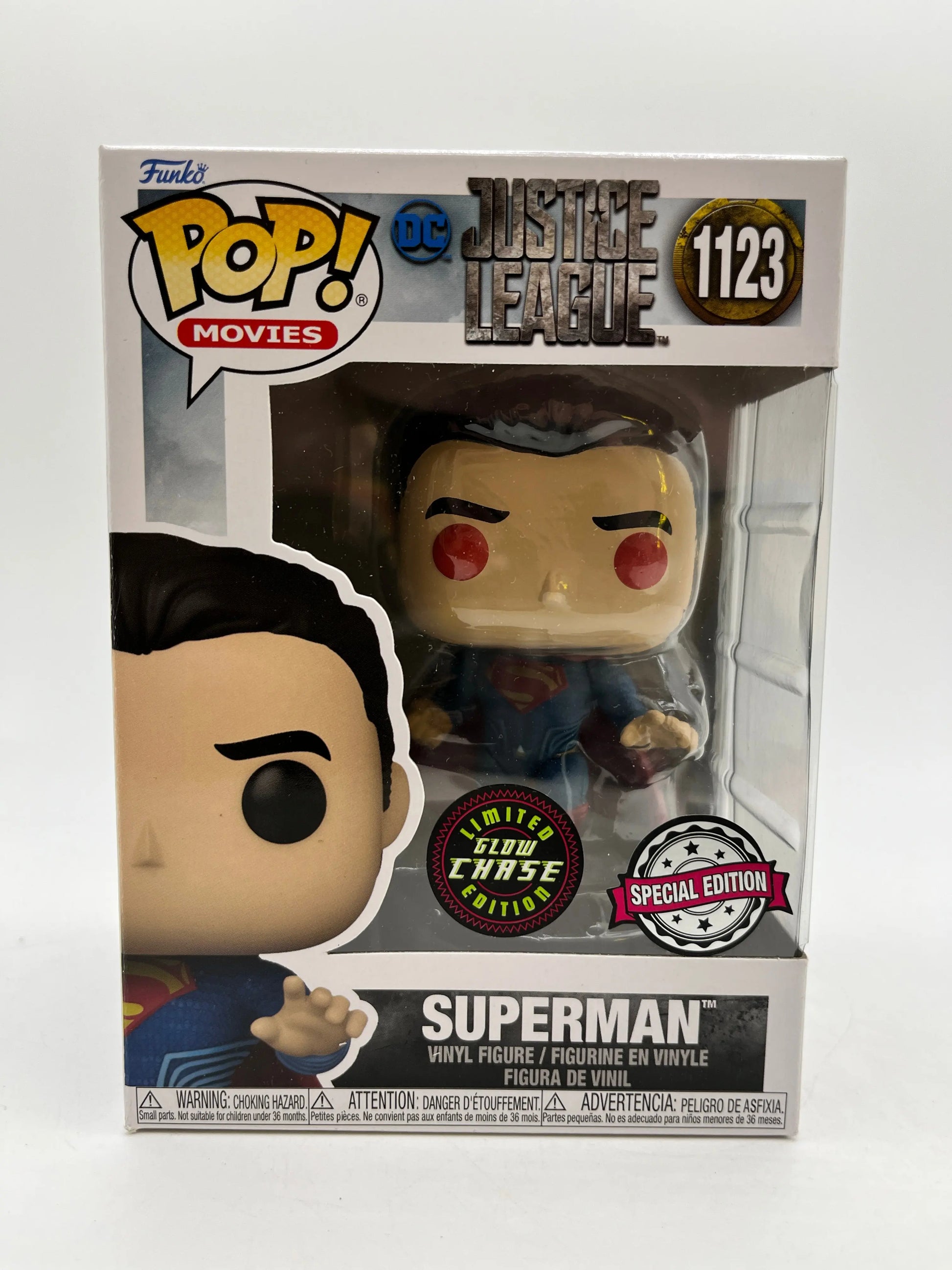 Funko POP! Movies DC Justice League Superman # 1123 Glow Chase Special Edition FRENLY BRICKS - Open 7 Days