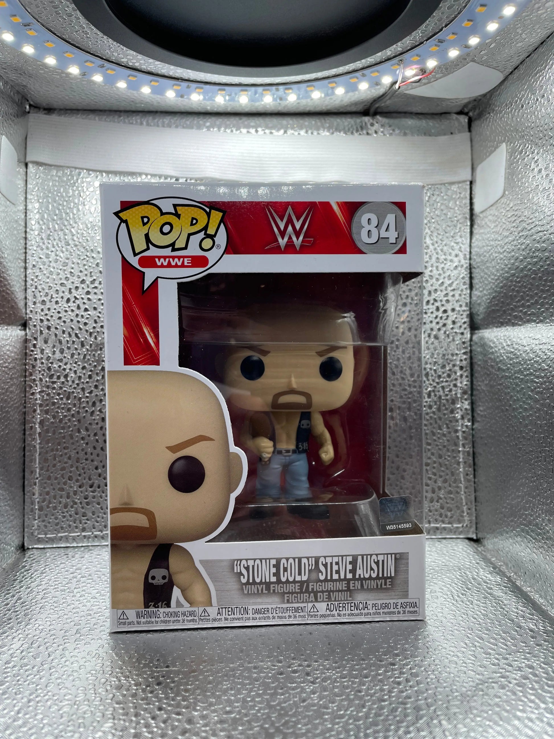 WWE Stone Cold Steve Austin with Belt Pop! Vinyl Figure #84 Pop Protector Funko FRENLY BRICKS - Open 7 Days