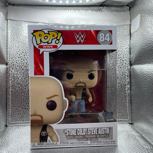 WWE Stone Cold Steve Austin with Belt Pop! Vinyl Figure #84 Pop Protector Funko FRENLY BRICKS - Open 7 Days