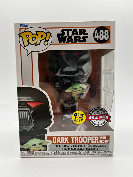 Funko POP! Star Wars Dark Trooper With Grogu #488 Special Edition FRENLY BRICKS - Open 7 Days