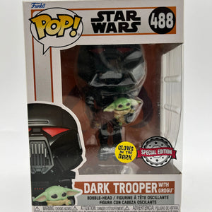 Funko POP! Star Wars Dark Trooper With Grogu #488 Special Edition FRENLY BRICKS - Open 7 Days