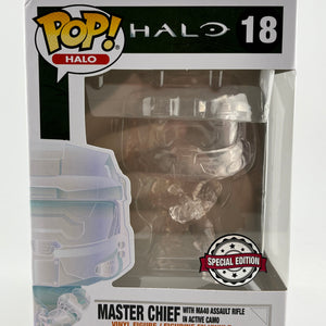 Funko POP! Games Halo - Master Chief With MA40 Assault Riffle In Active Camo #18 - Special Edition FRENLY BRICKS - Open 7 Days