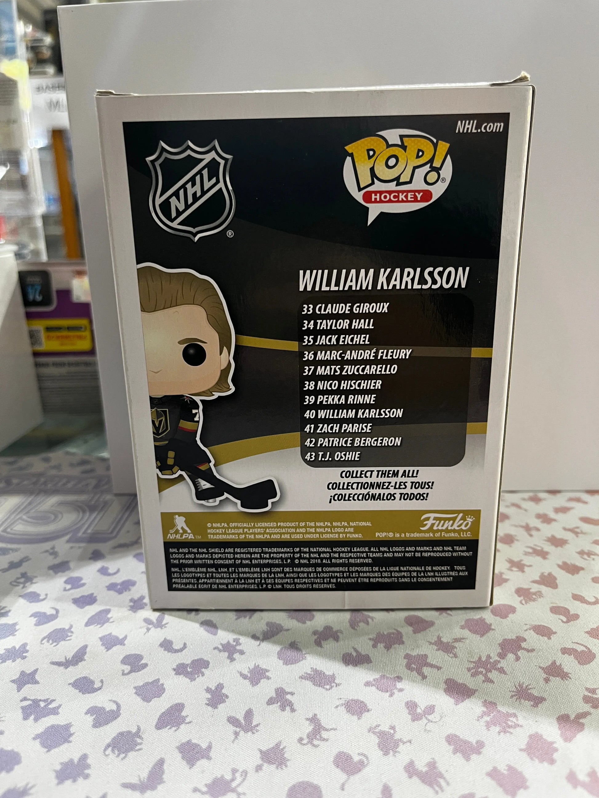 Funko Pop Vinyl Hockey Vegas Golden Knights William Karlsson #40 FRENLY BRICKS - Open 7 Days