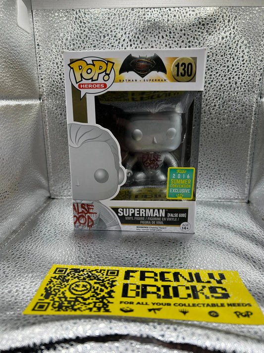 Pop Vinyl Dc Superman False god #130 FRENLY BRICKS - Open 7 Days