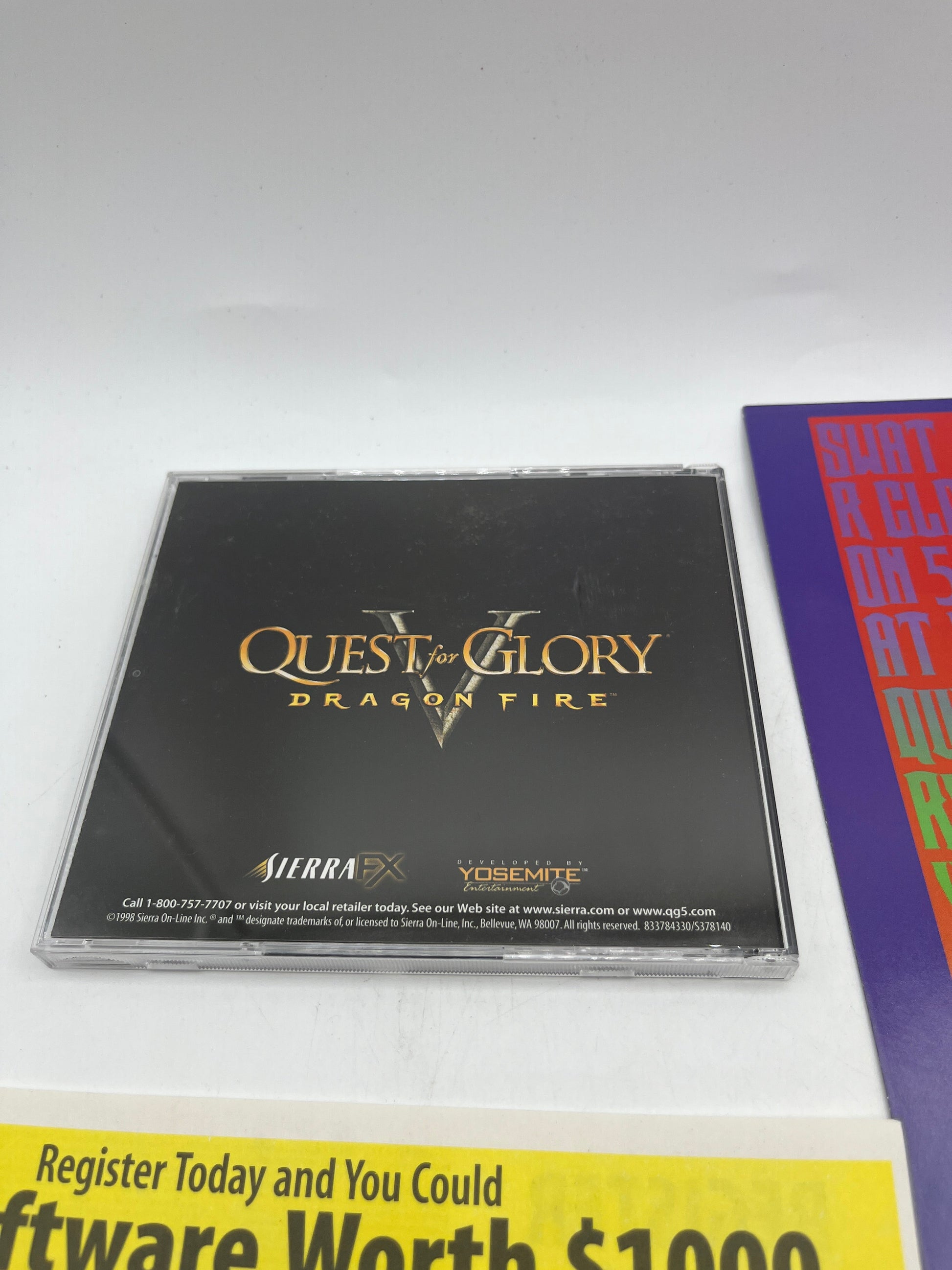 “Quest for Glory V Dragon Fire” from Sierra for both PC/MAC Big Box Game 1998 FRENLY BRICKS - Open 7 Days