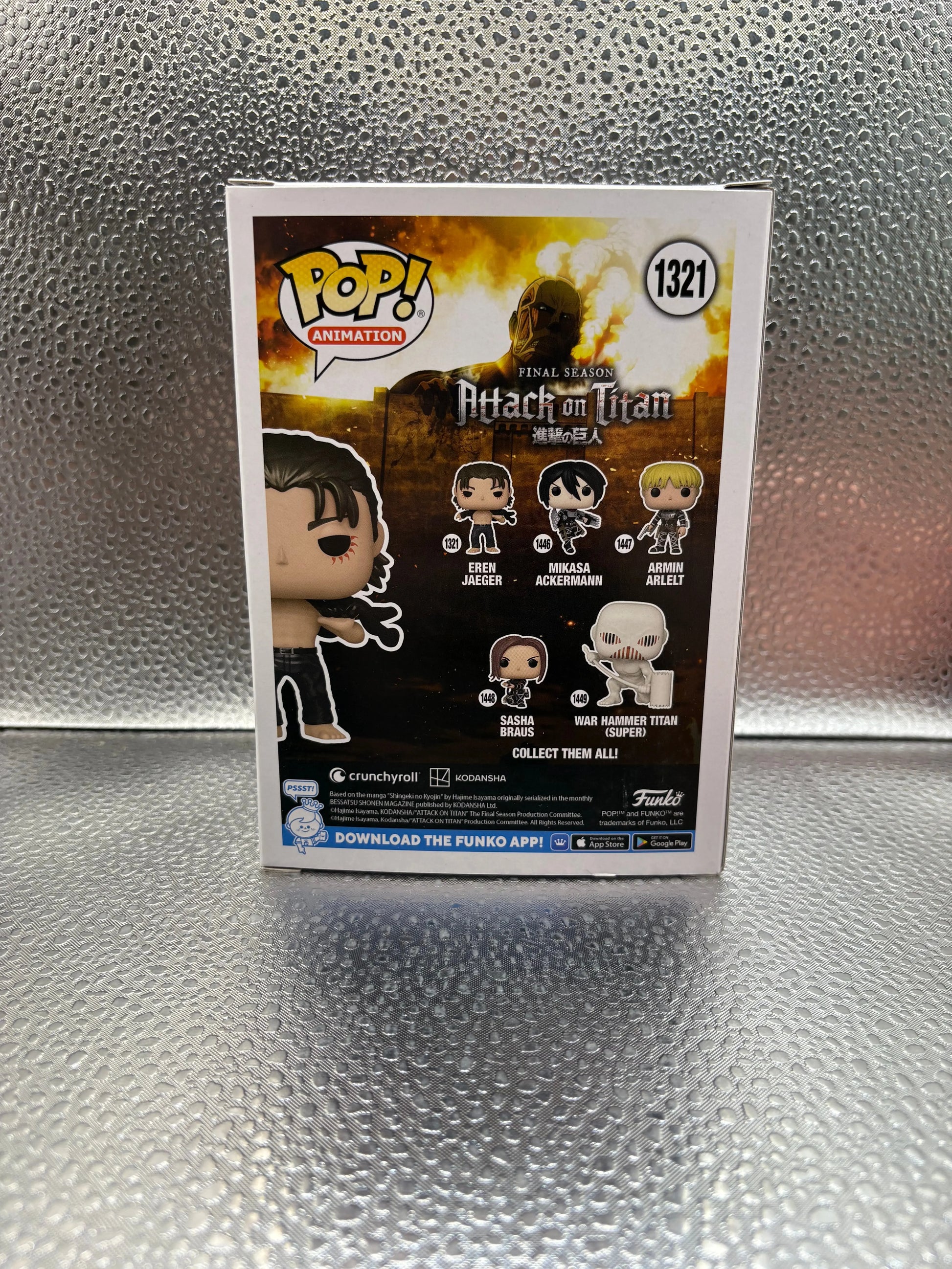 Funko pop Vinyl #1321 Attack On Titan Eren Jaeger FRENLY BRICKS - Open 7 Days