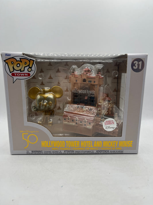 Funko Pop Hollywood Tower Hotel and Mickey Mouse Gold #31 (Disney Exclusive)