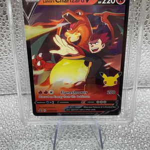 Lance’s Charizard V Pokemon TCG 2021 Promo Celebrations ICG Graded 9 Mint FRENLY BRICKS - Open 7 Days