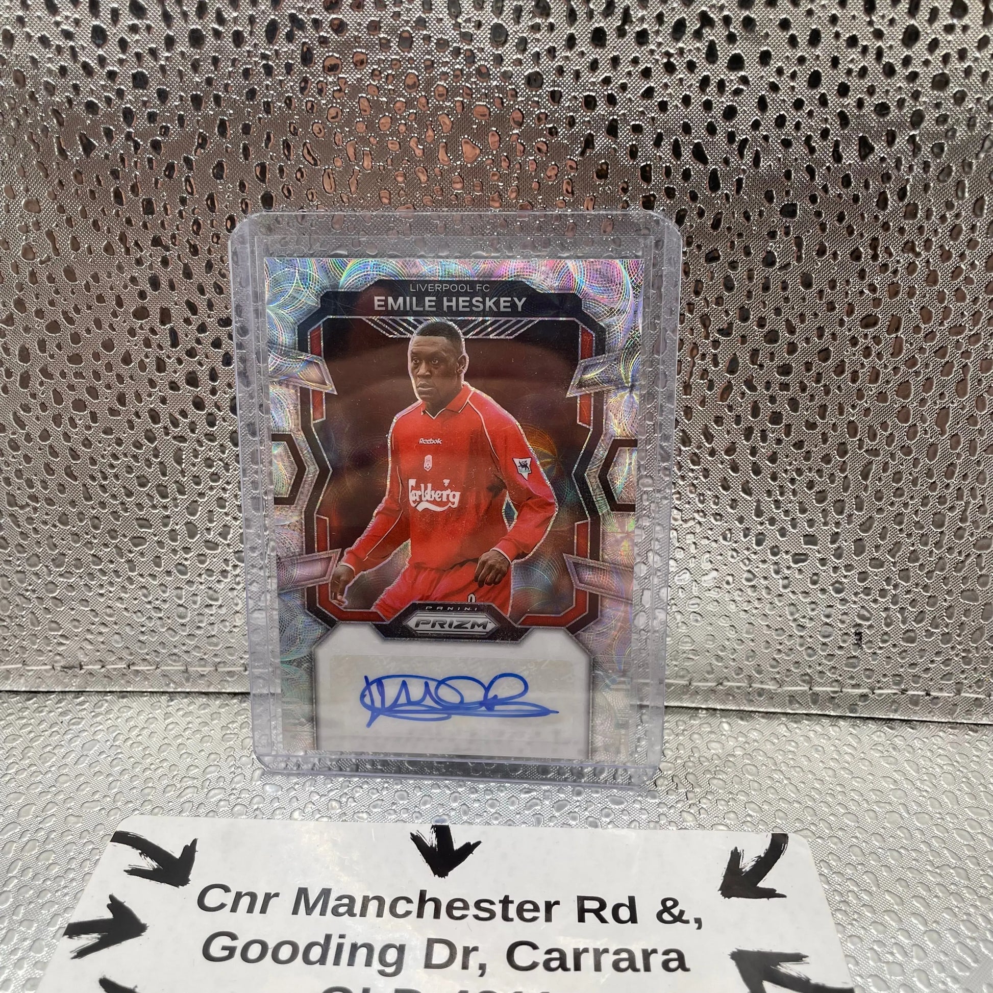 Emile Heskey Liverpool FC Panini Prizm Autograph Signature Card S-EH FRENLY BRICKS - Open 7 Days