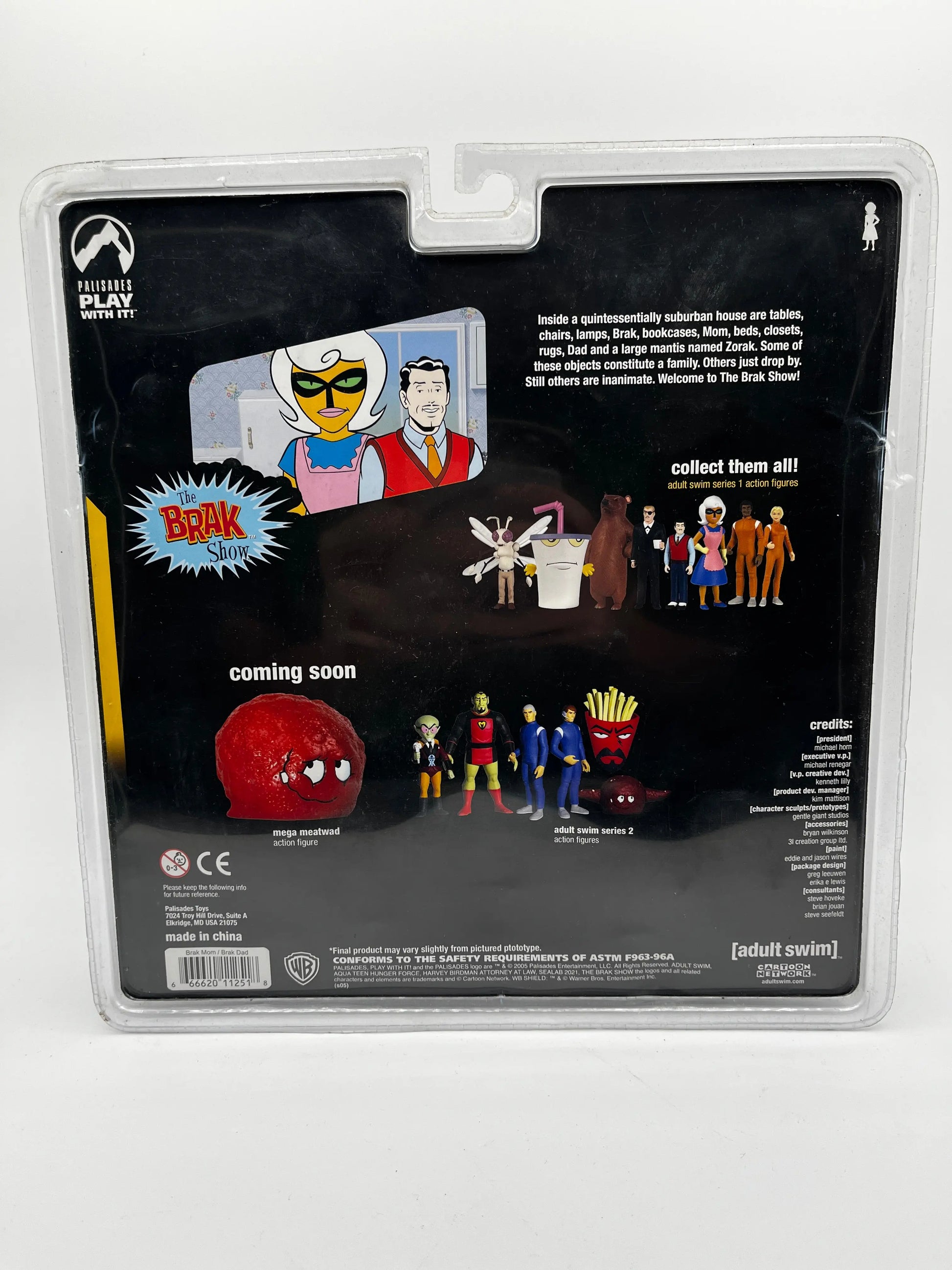 Palisades Adult Swim Action Figure Series 1 (BRAK SHOW Brak's MOM DAD) FRENLY BRICKS - Open 7 Days