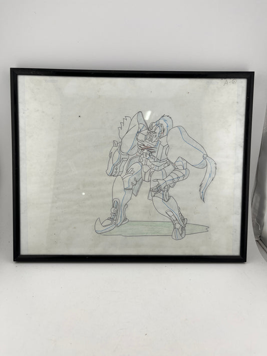 Production Sketch– Transformer Style Warrior Character - T13-5 A FRENLY BRICKS - Open 7 Days