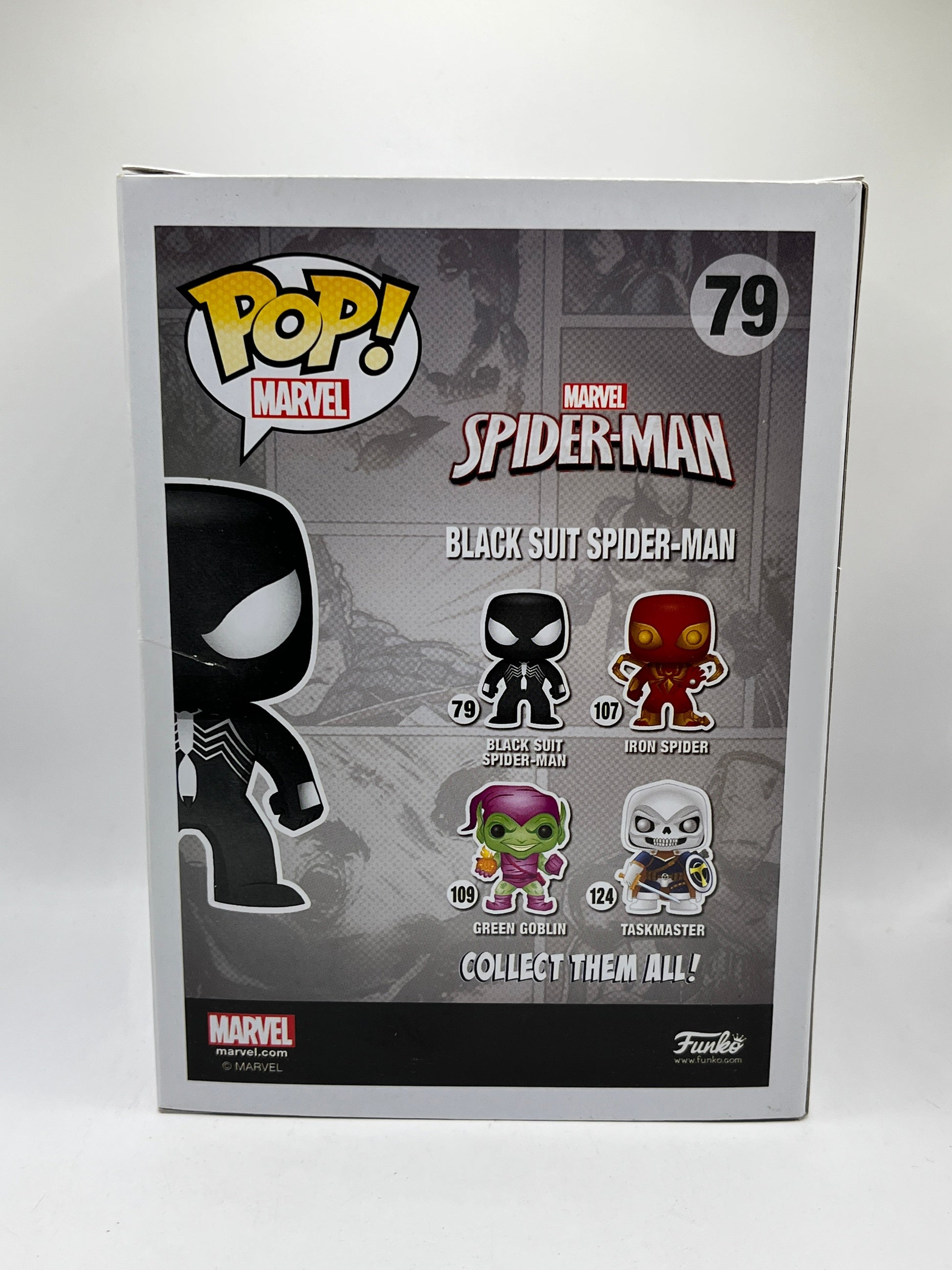 Funko POP! Marvel Spider-Man - Black Suit Spider-man #79 - Glow Vinyl Collectable FRENLY BRICKS - Open 7 Days