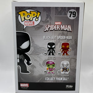 Funko POP! Marvel Spider-Man - Black Suit Spider-man #79 - Glow Vinyl Collectable FRENLY BRICKS - Open 7 Days
