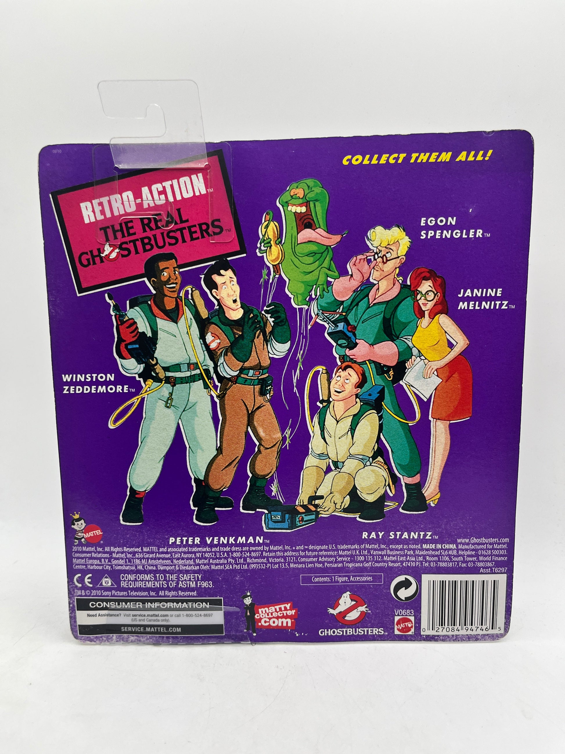 Retro-Action The Real Ghostbusters - Peter Vinkman - Mattel - Sealed FRENLY BRICKS - Open 7 Days