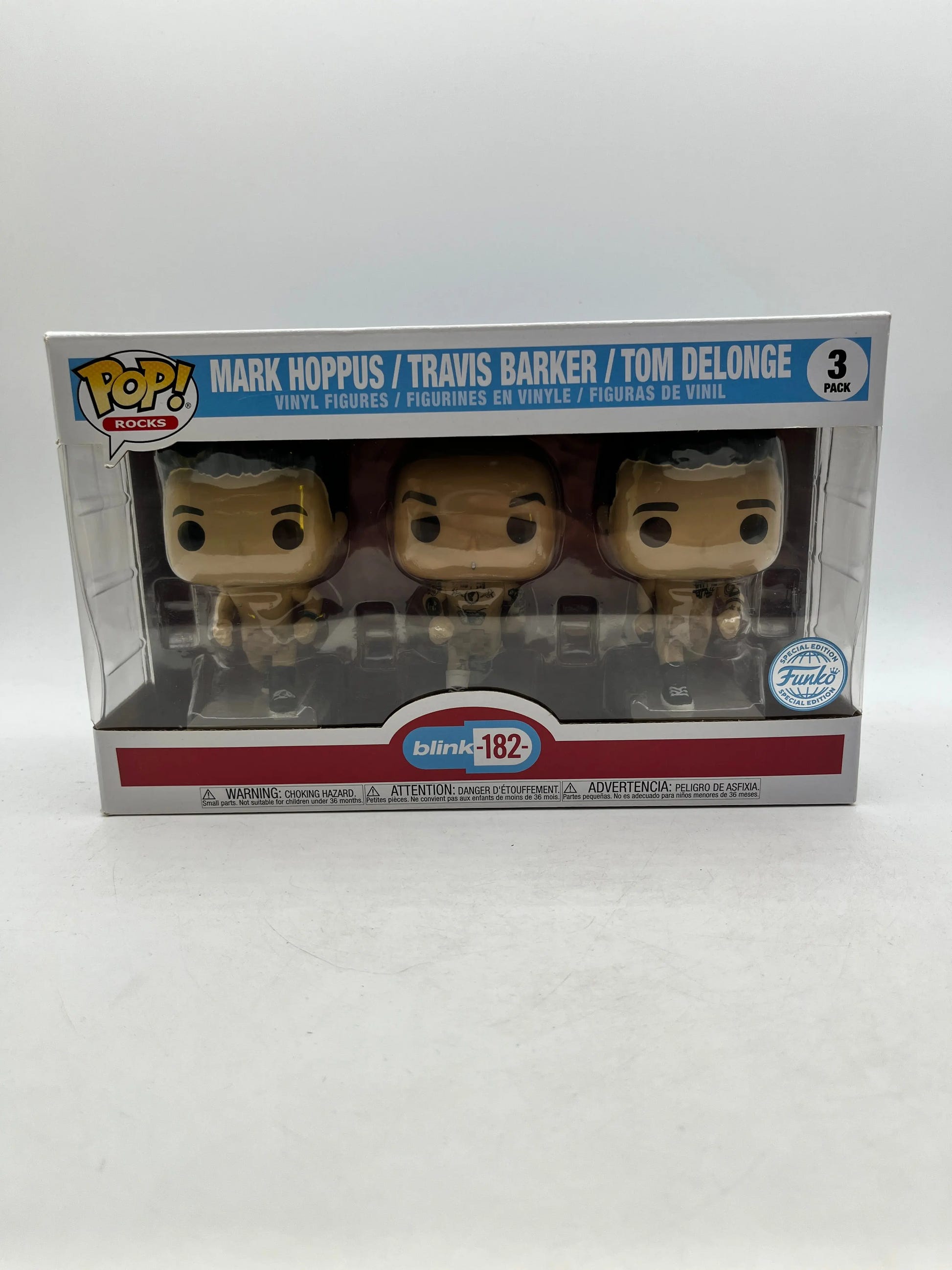 Funko POP! Rocks - Blink 182 - Mark Hoppus/Travis Barker/ Tome Delinge #3 Pack FRENLY BRICKS - Open 7 Days image 1