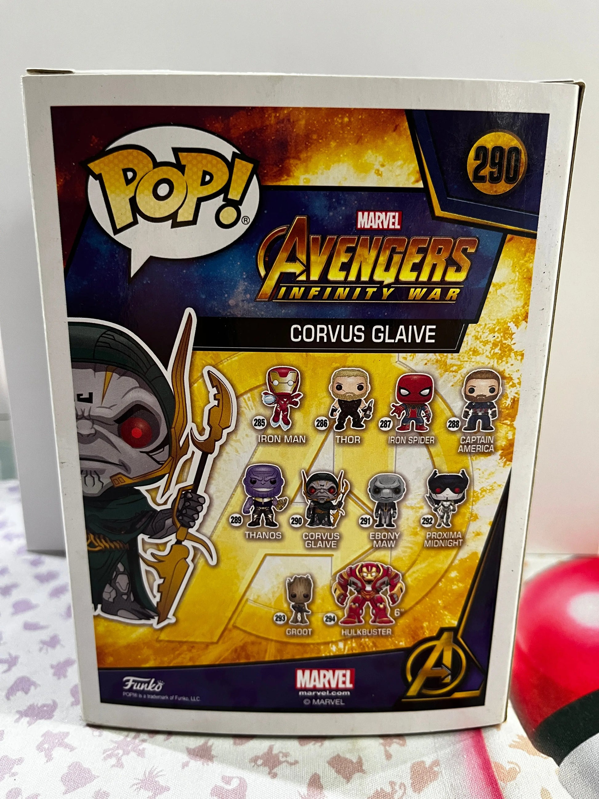 Funko Pop Vinyl Marvel Avengers Infinity War Corvus Glaive #290 FRENLY BRICKS - Open 7 Days