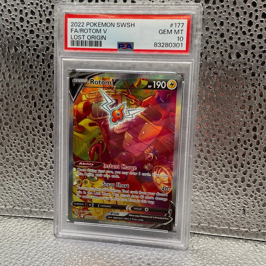 Pokémon TCG Rotom V Lost Origin 177/196 PSA 10 FRENLY BRICKS - Open 7 Days