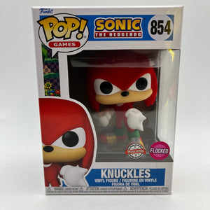 Funko POP! Games Sonic The Hedgehog - Knuckles #854 - Flocked Special Edition FRENLY BRICKS - Open 7 Days
