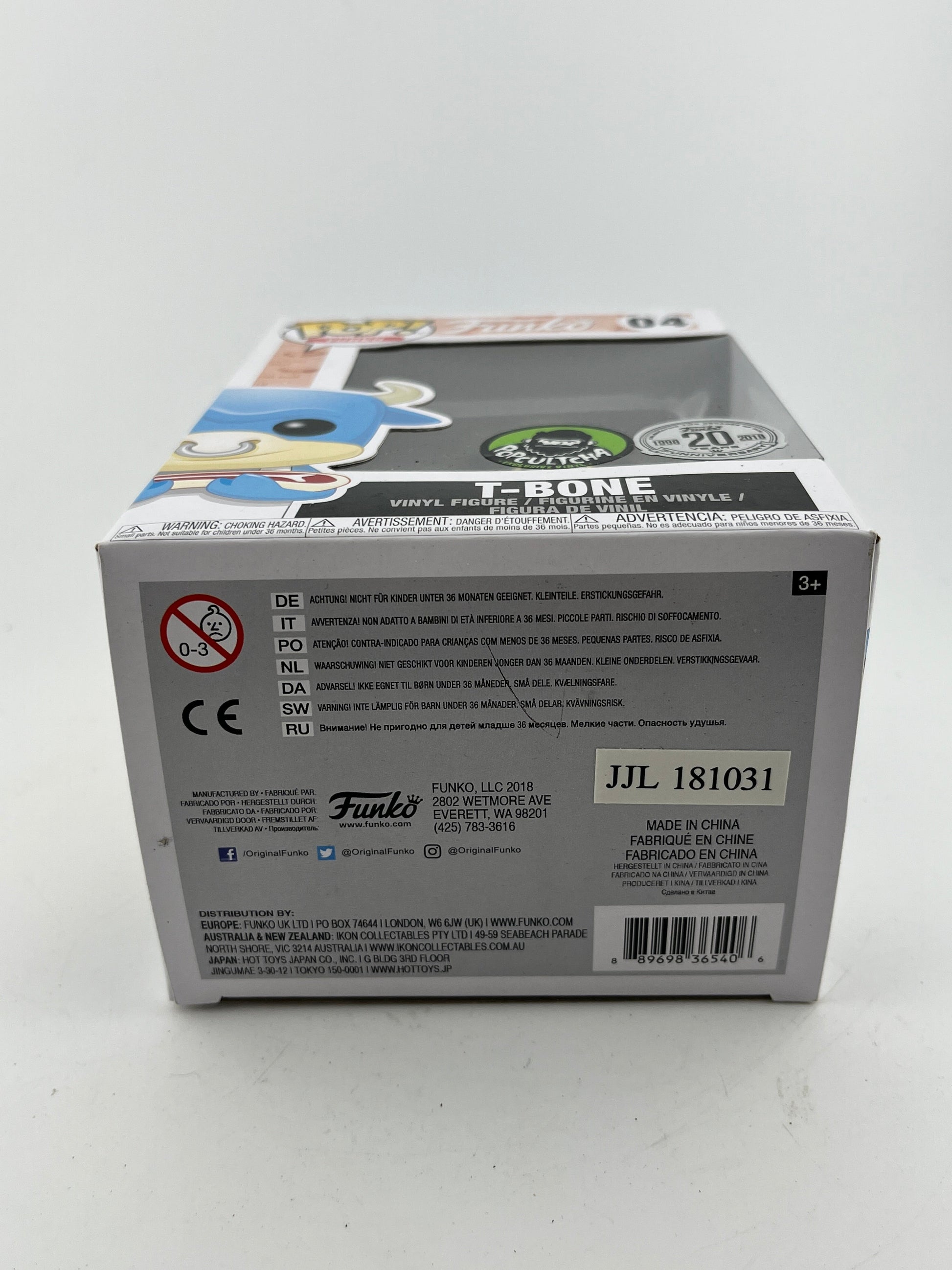 Funko POP! Funko - T-Bone #04 - PopCultcha Exclusive 20th Anniversary FRENLY BRICKS - Open 7 Days